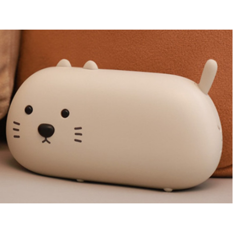 Techgear H-W-04AP 小猫喵 二合一暖手充電寶 (杏色)